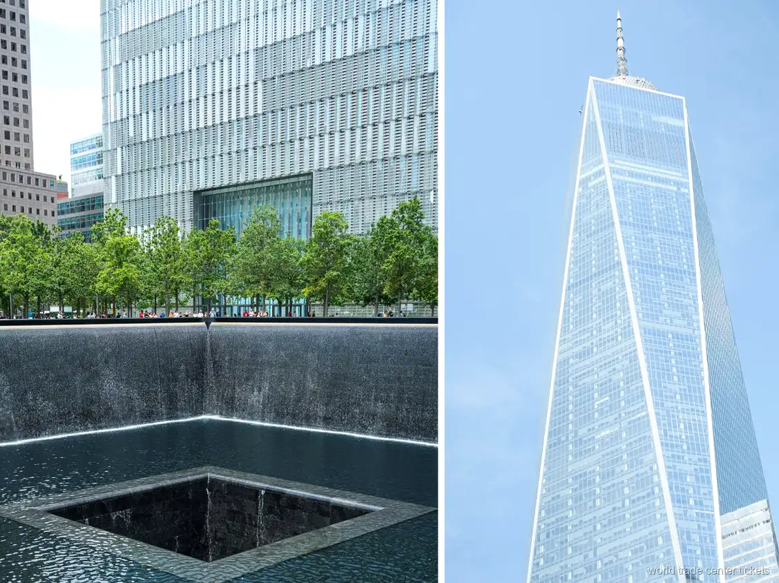 Guide führt eine 9/11 Memorial Gruppe durch Ground Zero