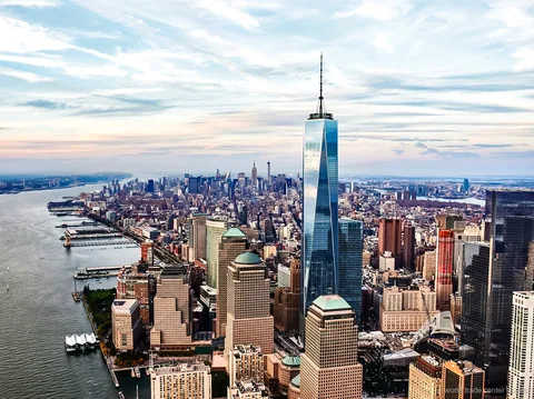 Vista desde el One World Observatory sobre el skyline de Manhattan